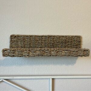 Brown Woven, Rattan Display Shelf